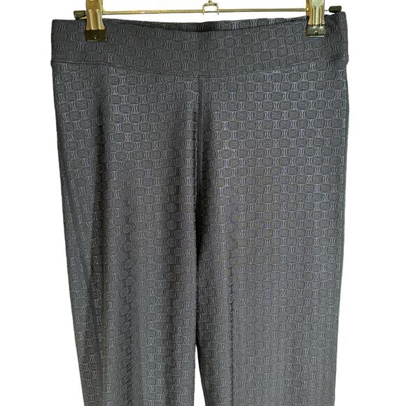 New All Access by Bandier Harmony Jacquard Flare Pant Navy Blue Small - Picture 7 of 11